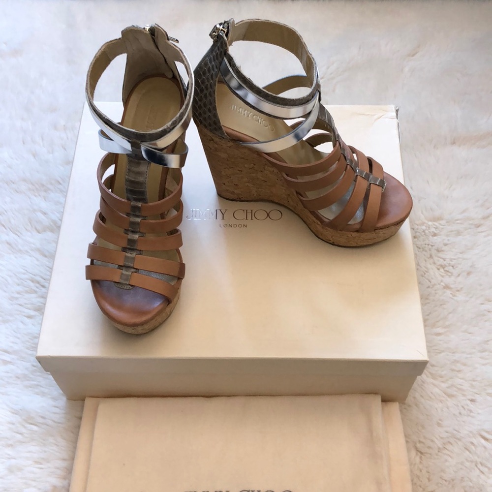 Jimmy choo cork wedge size 35.5